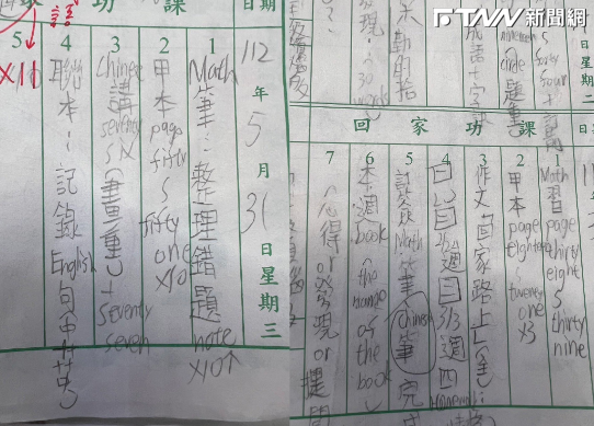 晶晶體等於雙語？兒子聯絡簿抄「訂簽Math筆」　家長氣壞：學校要求的